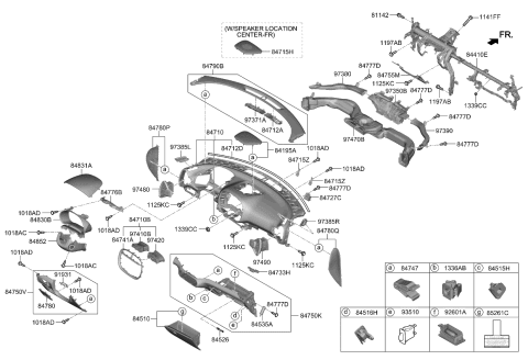 2024 Kia Soul Crash Pad Diagram