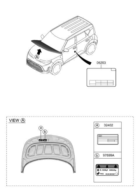 2023 Kia Soul Label Diagram