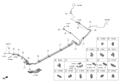 2023 Kia Soul Holder-Fuel Tube Diagram for 31360K0000