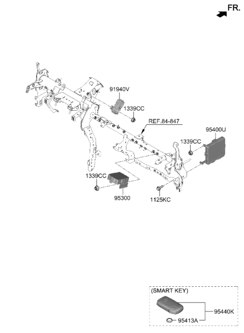 2024 Kia Soul FOB-SMART KEY Diagram for 95440K0320