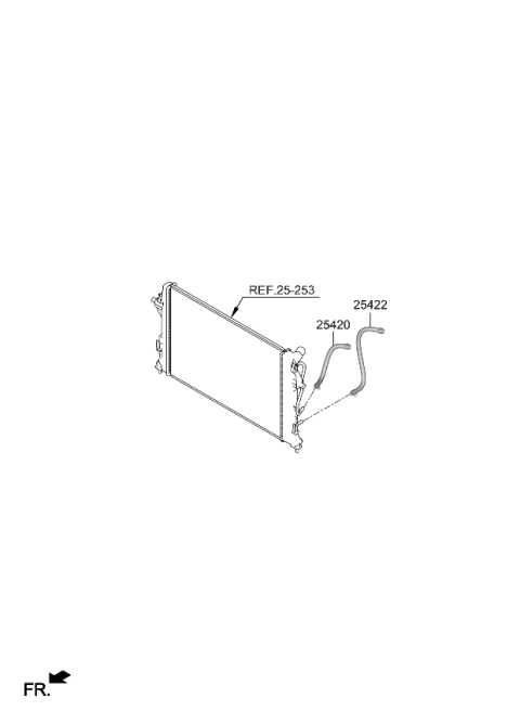 2024 Kia Soul Hose-Oil Cooling Ret Diagram for 25425K0000