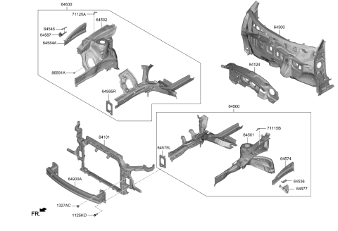 2023 Kia Soul BEAM COMPLETE-FR BUM Diagram for 64900K0600