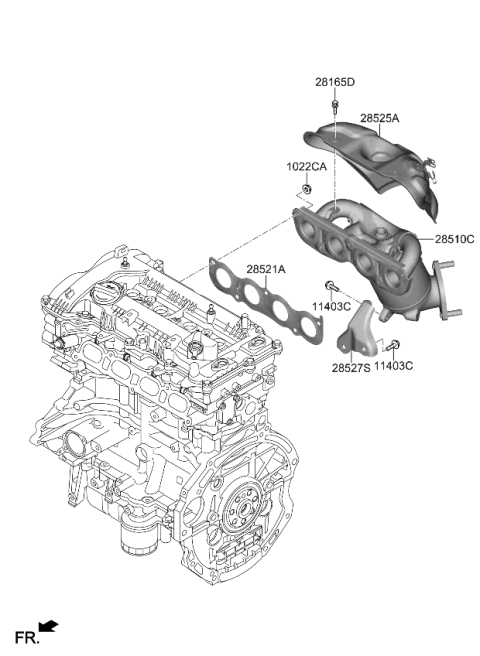 2023 Kia Soul PROTECTOR-HEAT Diagram for 285252JAA0