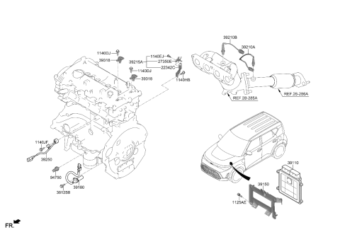 2023 Kia Soul ELECTRONIC CONTROL U Diagram for 391712ENA1