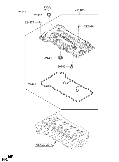 2024 Kia Soul Rocker Cover Diagram