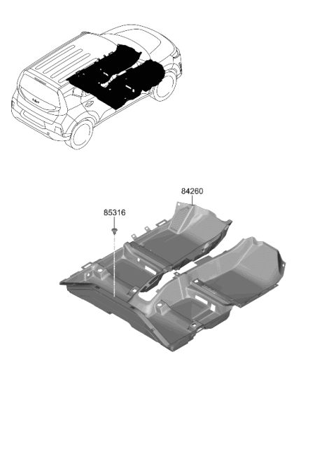 2024 Kia Soul Covering-Floor Diagram
