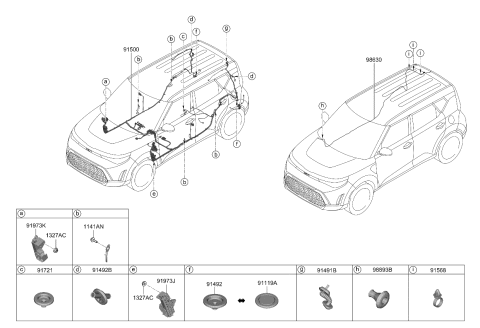 2023 Kia Soul Protector-Wiring Diagram for 91961J9060