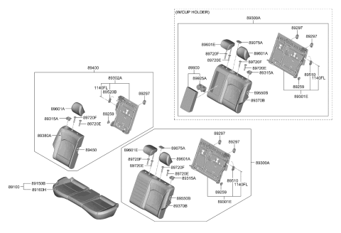 2023 Kia Soul 2ND Seat Diagram