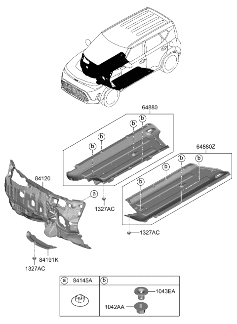 2023 Kia Soul Pad Assembly-Isolation D Diagram for 84120K0000