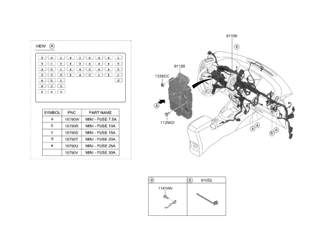 2024 Kia Soul JUNCTION BOX ASSY-I Diagram for 91951K0450