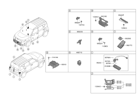 2023 Kia Soul UNIT ASSY-FR VIEW CA Diagram for 99211K0500