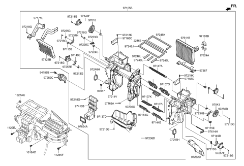 2018 Kia Optima Hybrid Heater System-Heater & Blower Diagram 1