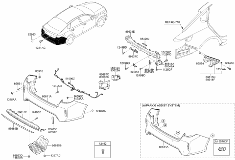 2018 Kia Optima Hybrid Wiring Harness-BWS Extension Diagram for 91890A8030