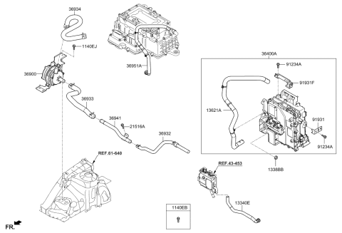 2018 Kia Optima Hybrid Hose Assembly-Reservoir Outlet Diagram for 369323D600