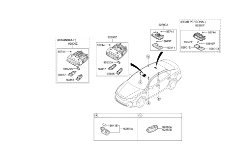 2018 Kia Optima Hybrid Room Lamp Diagram