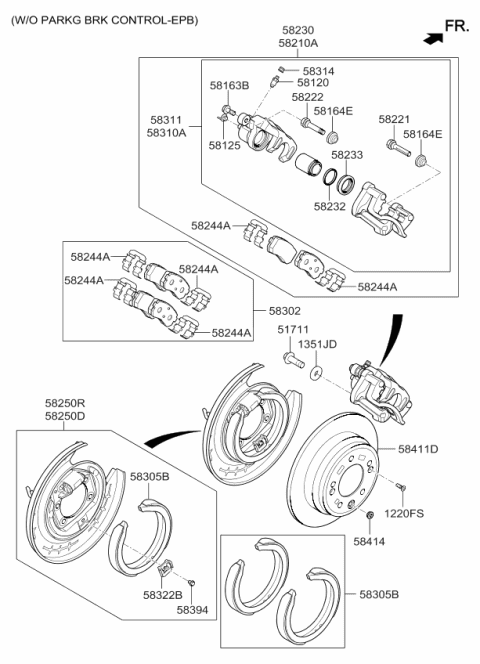 2017 Kia Optima Hybrid Rear Wheel Brake Diagram 1