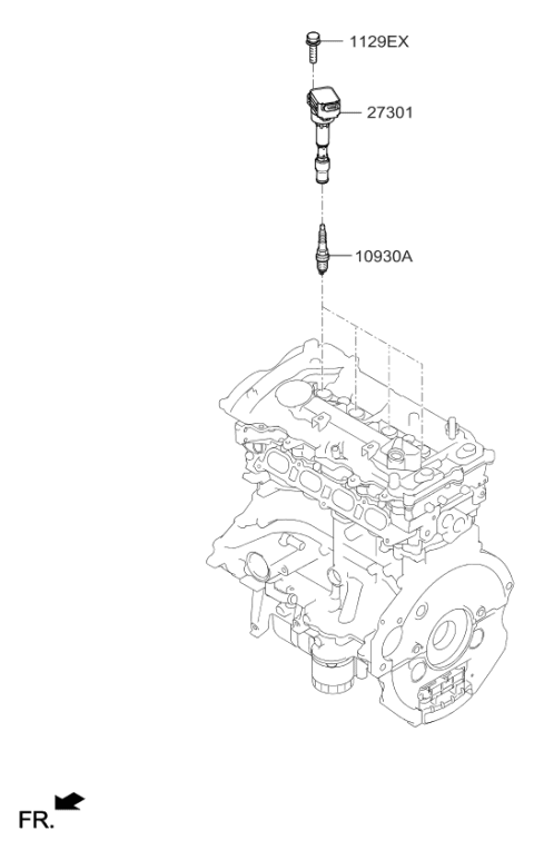 2016 Kia Optima Hybrid Spark Plug Assembly Diagram for 1884909070