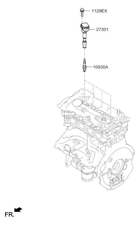 2016 Kia Optima Hybrid Spark Plug & Cable Diagram