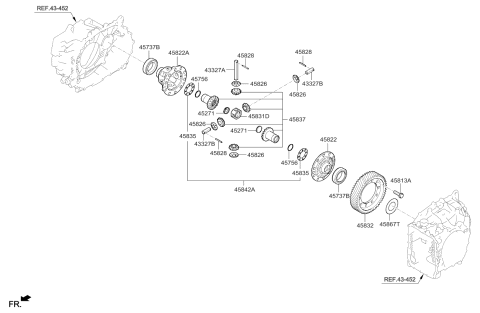 2016 Kia Optima Hybrid Transaxle Gear-Auto Diagram 2