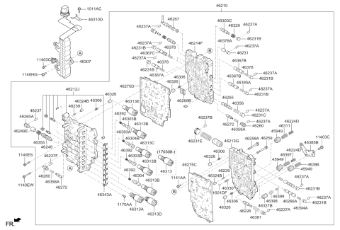 2018 Kia Optima Hybrid Plate Assembly-SEPARATIN Diagram for 462873D100