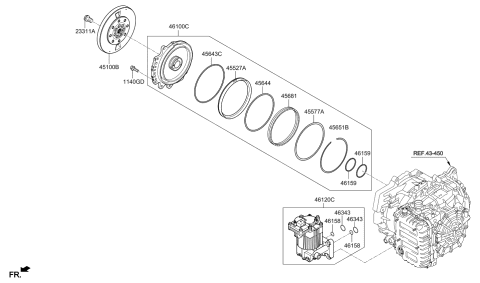 2017 Kia Optima Hybrid Oil Pump & Torque Converter-Auto Diagram 1