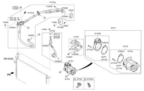 2016 Kia Optima Hybrid Air Condition System-Cooler Line Diagram