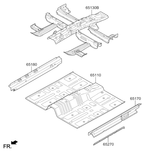 2018 Kia Optima Hybrid Panel-Floor Diagram 2