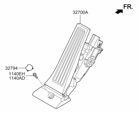 2017 Kia Optima Hybrid Accelerator Pedal Diagram