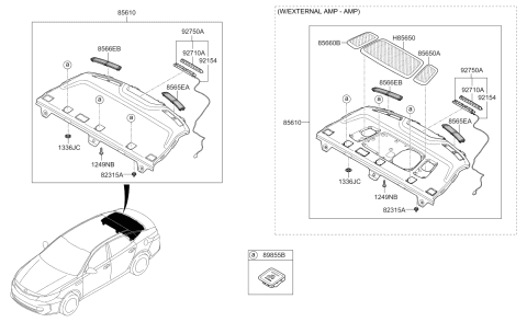 2016 Kia Optima Hybrid Trim Assembly-Package Tray Diagram for 85610D4120WK