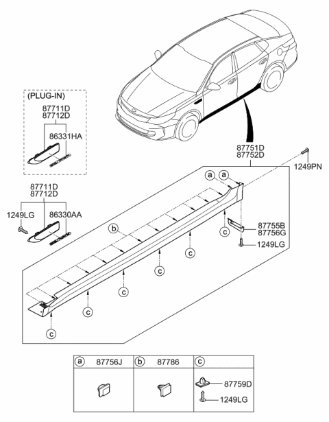 2017 Kia Optima Hybrid GARNISH Assembly-Fender Si Diagram for 87772A8100