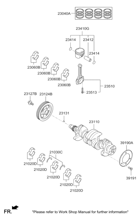 2018 Kia Optima Hybrid PULLEY-DAMPER Diagram for 231242E312