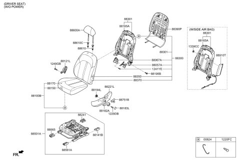 2016 Kia Optima Hybrid Seat-Front Diagram 3