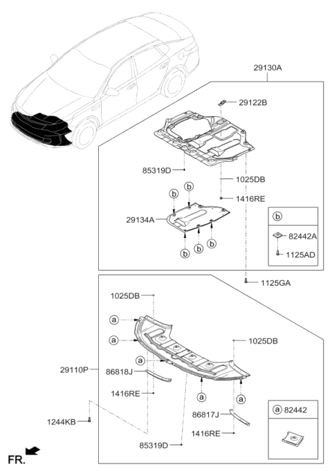 2017 Kia Optima Hybrid Under Cover Diagram