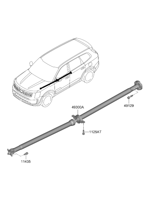 2023 Kia Telluride Propeller Shaft Diagram