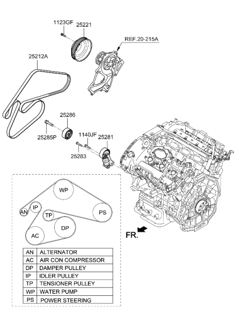 2023 Kia Telluride Coolant Pump Diagram