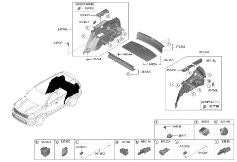 2024 Kia Telluride WIRING ASSY-USB CHAR Diagram for 96126S9410