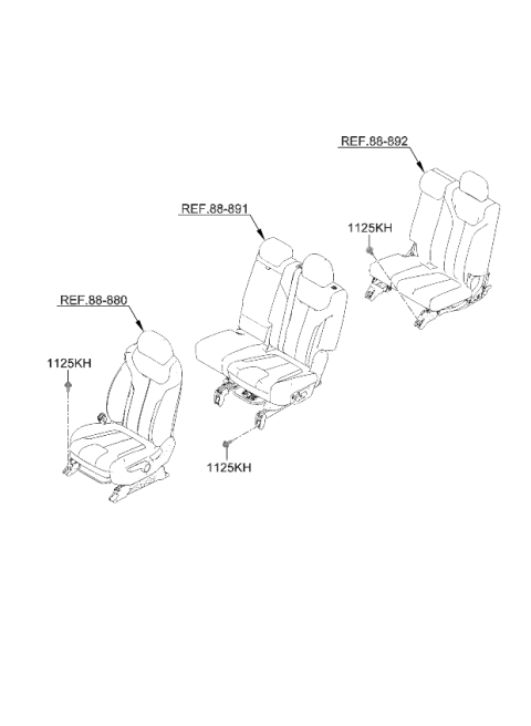 2023 Kia Telluride Hardware-Seat Diagram