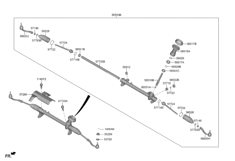 2023 Kia Telluride Power Steering Gear Box Diagram