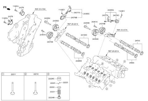 2024 Kia Telluride Camshaft & Valve Diagram 1