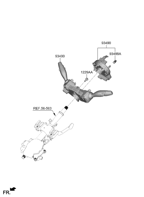 2024 Kia Telluride SWITCH ASSY-MULTIFUN Diagram for 93406S9751