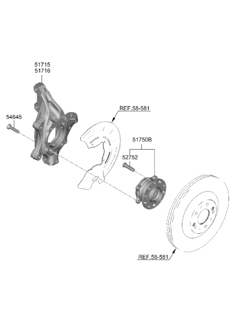 2023 Kia Telluride Pad U Diagram for 51710S9000