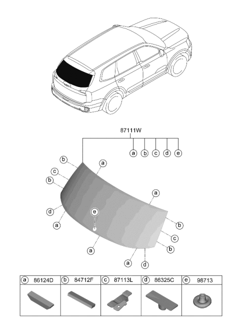2024 Kia Telluride Grommet-Rear Wiper Diagram for 98713G3000