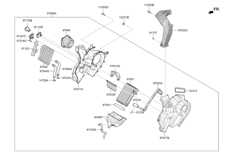 2024 Kia Telluride Pad U Diagram for 97543S9000