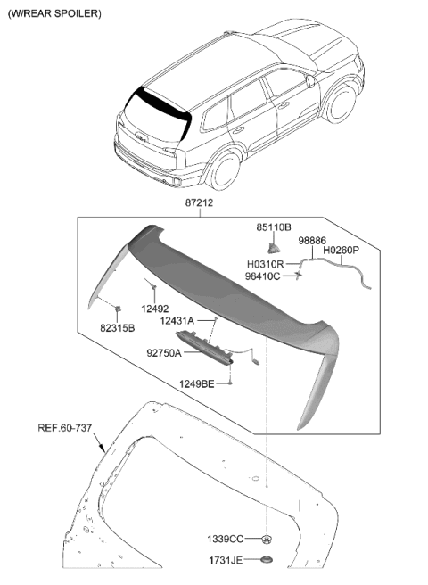 2023 Kia Telluride HOSE(PVC L=260) Diagram for 1792004026