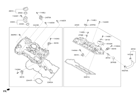 2023 Kia Telluride Rocker Cover Diagram