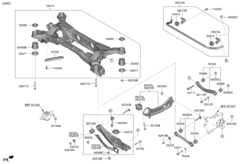 2024 Kia Telluride Rear Suspension Control Arm Diagram 1
