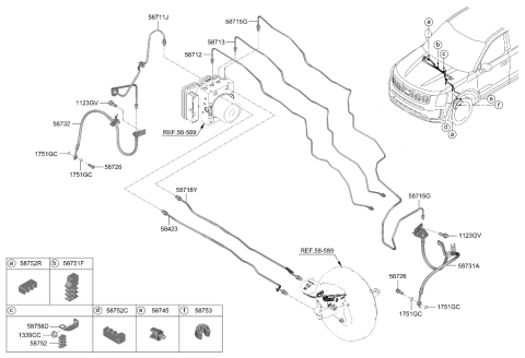 2024 Kia Telluride Clip-Brake Fluid Lin Diagram for 58752S1100