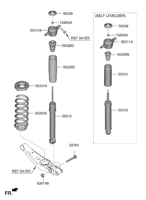 2024 Kia Telluride BUMPER-URETHANE Diagram for 55326K5000