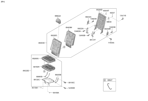 2023 Kia Telluride COVER'G ASSY-3RD CHS Diagram for 89A26S9000XNE