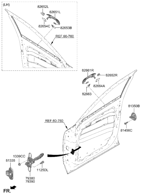 2023 Kia Telluride Locking-Front Door Diagram 1